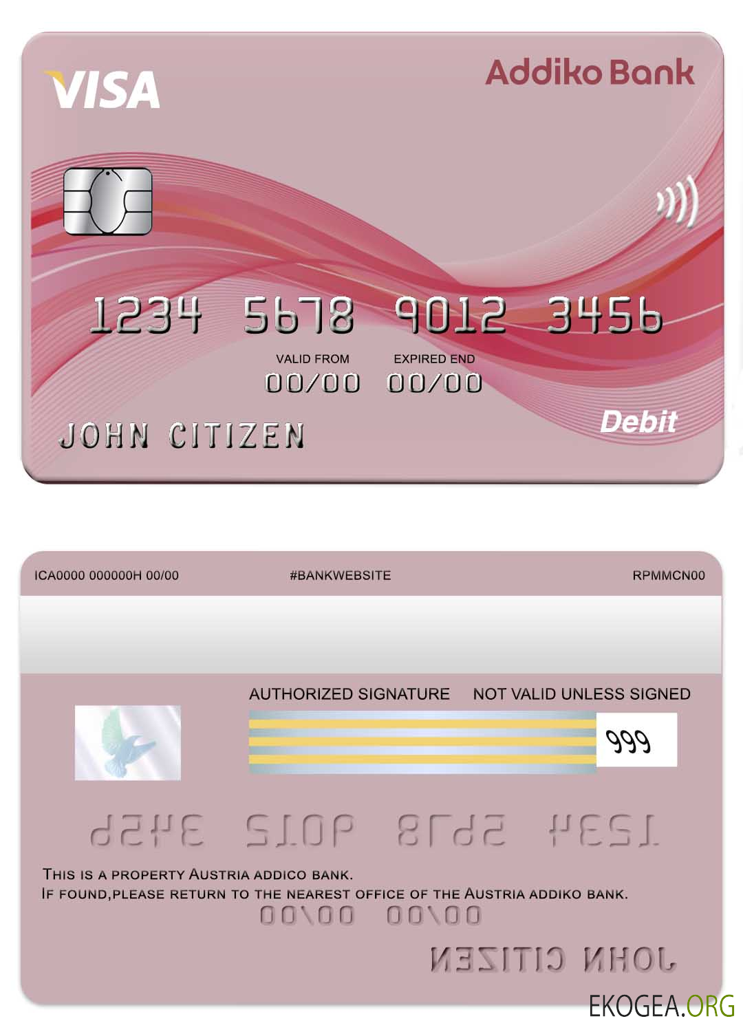 Carte visa bancaire Autriche Addiko